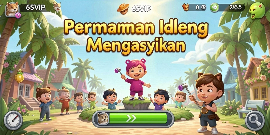 Tampilan gameplay 6SVIP dengan aksi Idle yang menarik.
