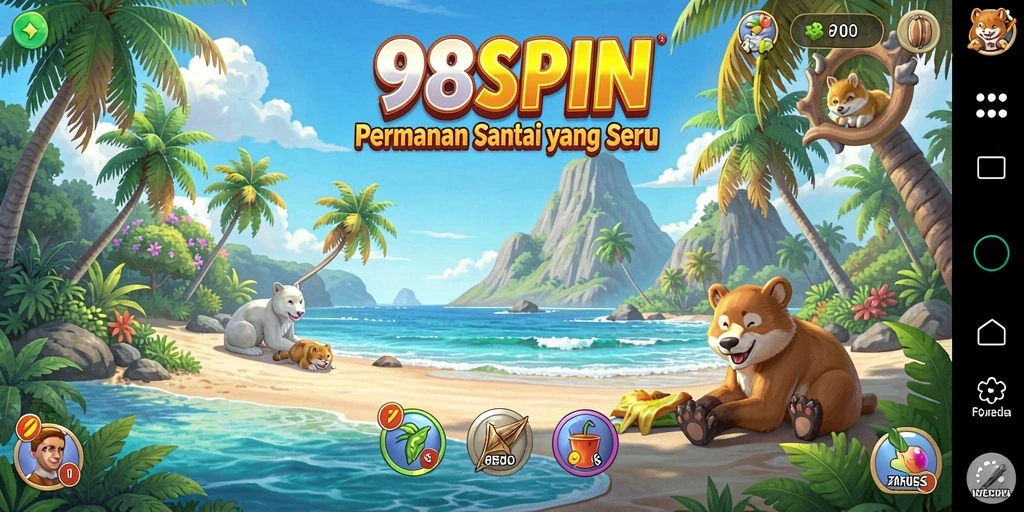 Screenshot gameplay 98SPIN menampilkan grafik cerah dan antarmuka sederhana.