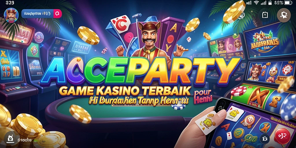 Screenshot utama ACEPARTY menunjukkan gameplay seru dan menarik.
