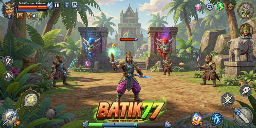 Tampilan gameplay epik di dunia BATIK77 yang menakjubkan.