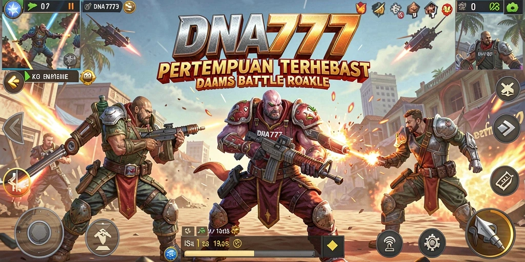 Gameplay intens di DNA777, menampilkan aksi pertempuran yang seru.