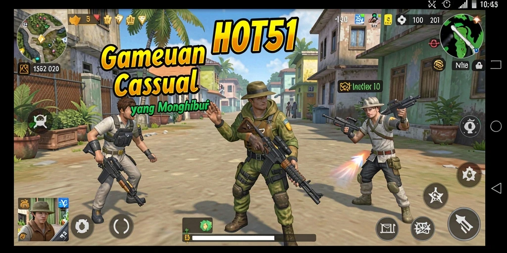 Tampilan gameplay HOT51 yang seru dan penuh warna.