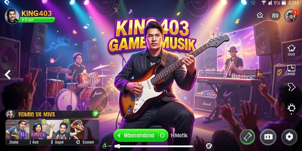 Tangkapan layar gameplay <strong>KING403</strong> menampilkan aksi bermain musik yang seru.