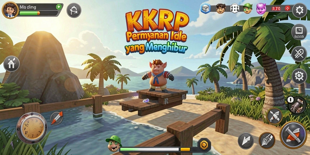Tampilan gameplay Idle yang menarik dan menawan.