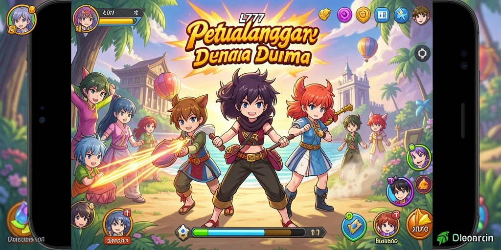 Tampilan gameplay L777 yang penuh aksi dan warna-warni.