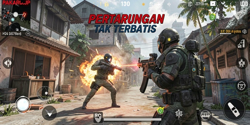 Tangkapan layar PAKARJP menunjukkan aksi pertarungan yang mendebarkan.