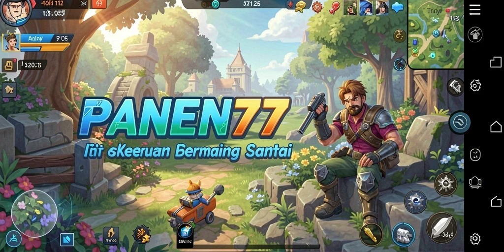 Screenshot gameplay PANEN77 yang menampilkan keseruan permainan santai.