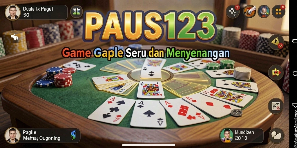 Tampilan gameplay seru dari PAUS123, game Gaple yang menarik.