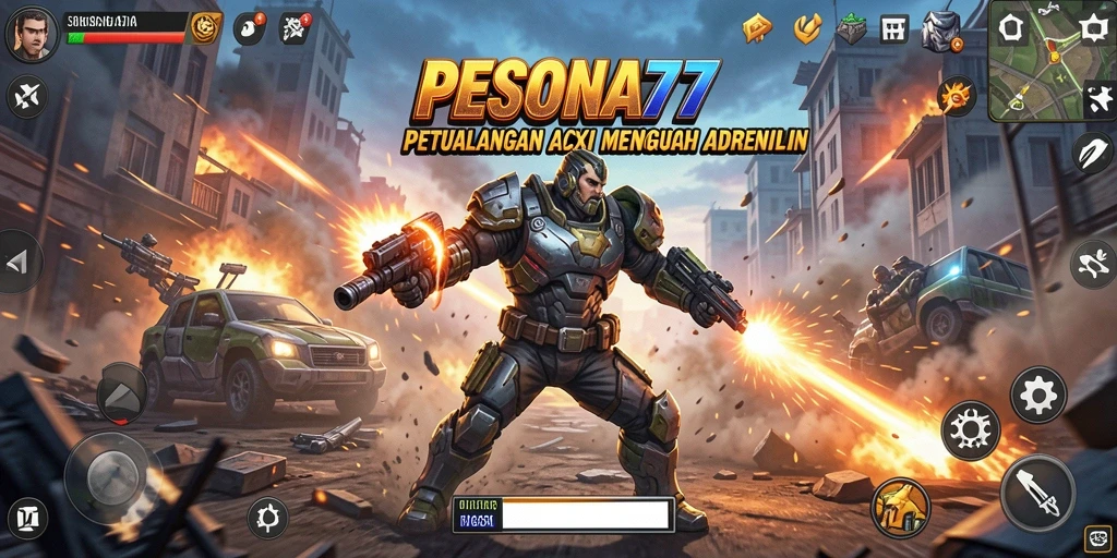 Screenshot PESONA77 menampilkan pertarungan mendebarkan penuh aksi.