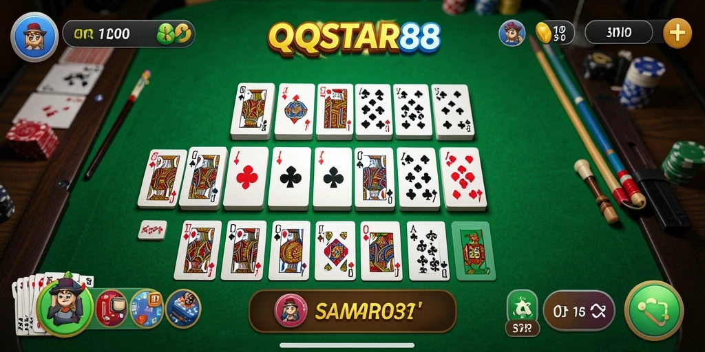 Screenshot gameplay QQSTAR88 yang menarik dan menegangkan.