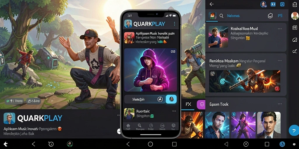 Tampilan gameplay QUARKPLAY yang menyenangkan dan interaktif.