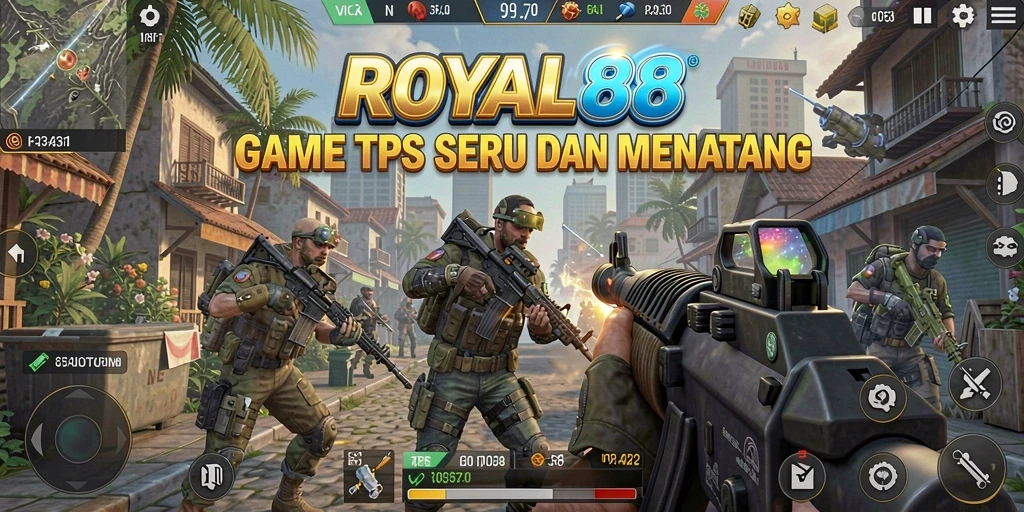 Tampilan gameplay mendebarkan dari <strong>ROYAL88</strong>, pertarungan seru dalam TPS.