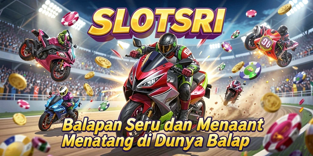Screenshot SLOTSRI menampilkan aksi balap penuh adrenalin.