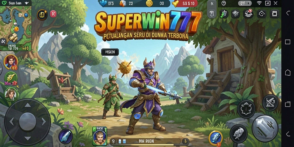 Tampilan aksi seru dalam gameplay Open World SUPERWIN777.