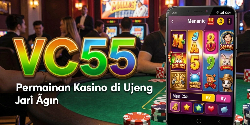 Tampilan gameplay yang mendebarkan dari VC55, penuh warna dan efek suara.