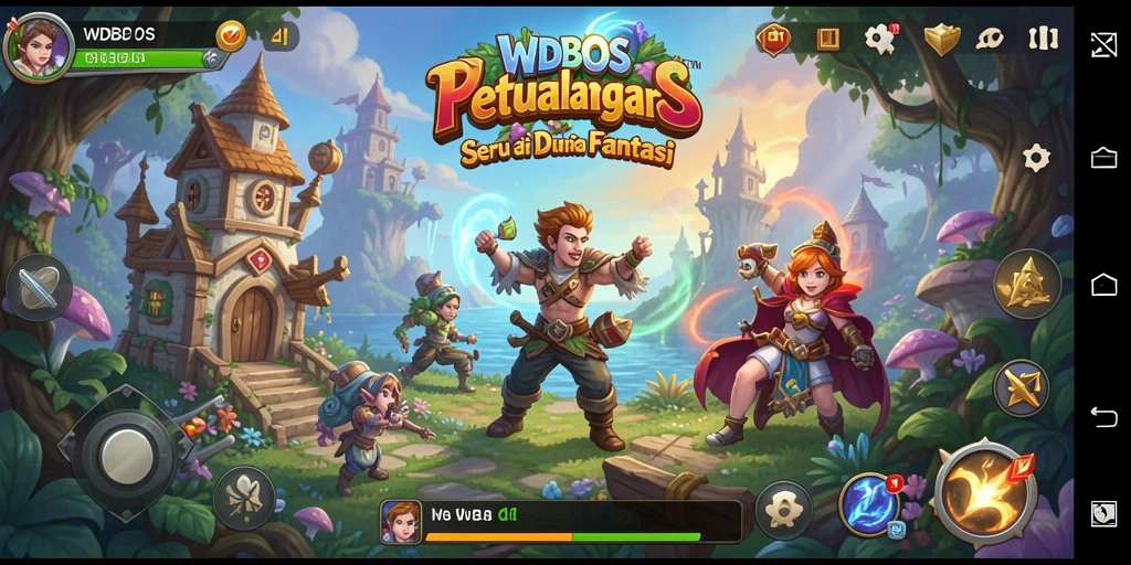 Gameplay seru dalam WDBOS menampilkan petualangan epik dan pertempuran menantang.