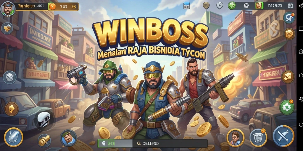 Screenshot gameplay WINBOSS menampilkan pengelolaan bisnis yang mengasyikkan.