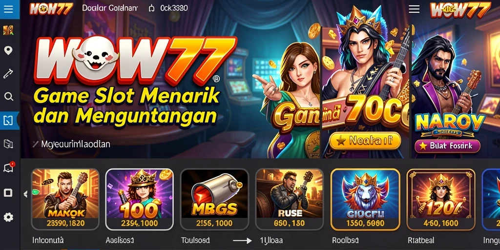 Tampilan menarik dari gameplay Slot di WOW77.